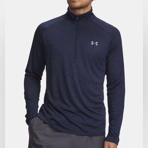 UNDER ARMOUR mens size 2XL tech 2.0 loose fitting 1/4 zip long sleeve